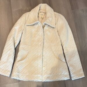 Billabong Cream Textured Teddy Jacket